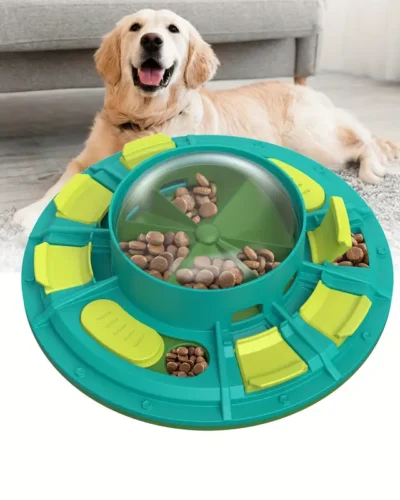 Interactive Slow-Feeder Dog Puzzle Bowl Treat Dispenser