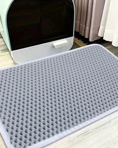 Double‑Layer Cat Litter Mat Anti‑Splashing Trapping Pad